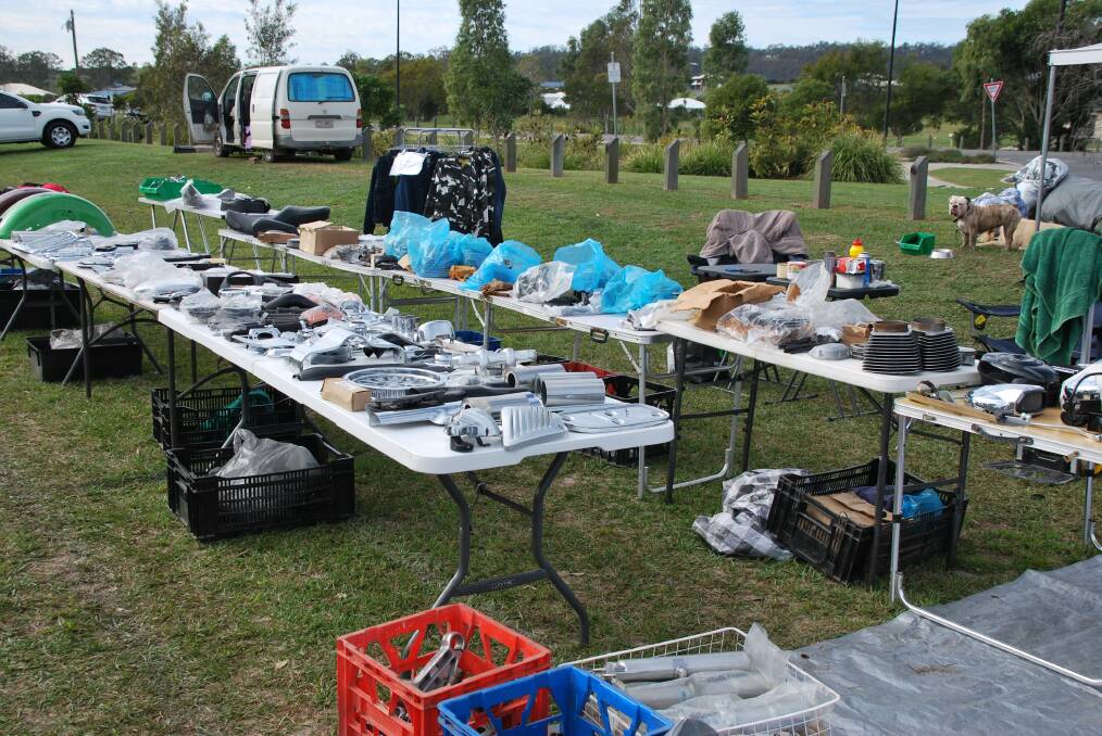 Swap meet: Some of the goodies available at last year's Nabiac Automotive Swap Meet.