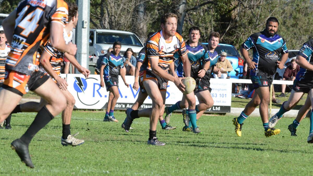 Kurt Lewis was strong for Wingham in the Coffs Harbour Nines tournament.