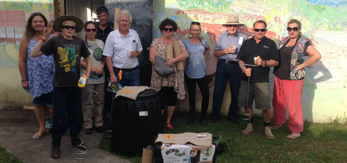 Scraps to Soil: Happy home composters at the recent Wingham Community Garden Scraps to Soil workshop. 
