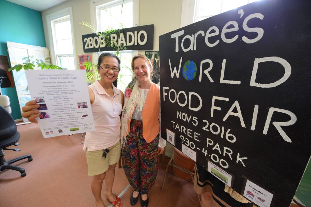Cultural celebration: 2BOB Community Radio's Tess Spinks and Sophie Donovan say Taree World Food Fair will celebrate the area's multiculturalism. 