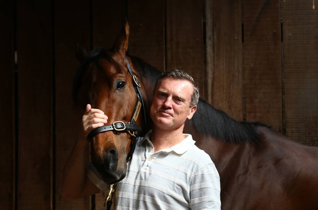 David Vandyke with Maurus, the favourite for the Ipswich Cup. Picture: Daniel Munoz
