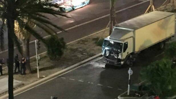 A truck ploughed into a crowd in Nice on Bastille Day.  Photo: Twitter: @Nice_Matin
