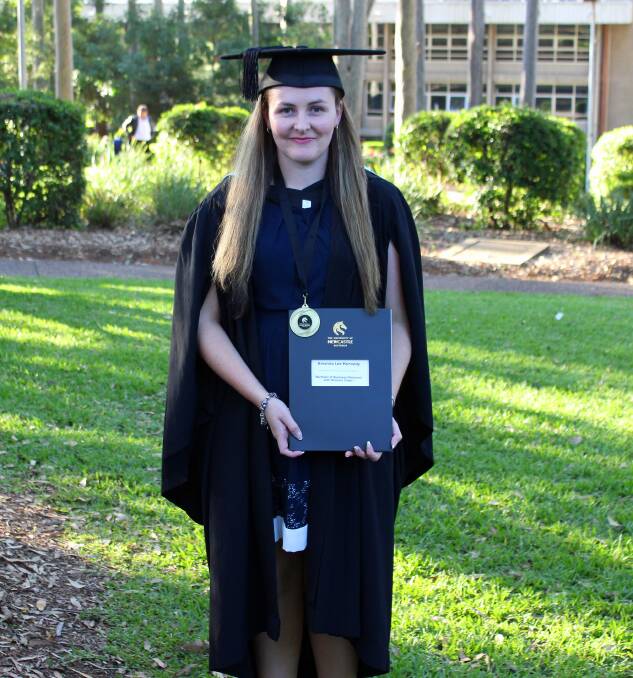 Amanda Kennedy grew up in Elands and has just graduated from the University of Newcastle with with a Bachelor of Business (Honours) with Honours Class 1 and the University Medal.