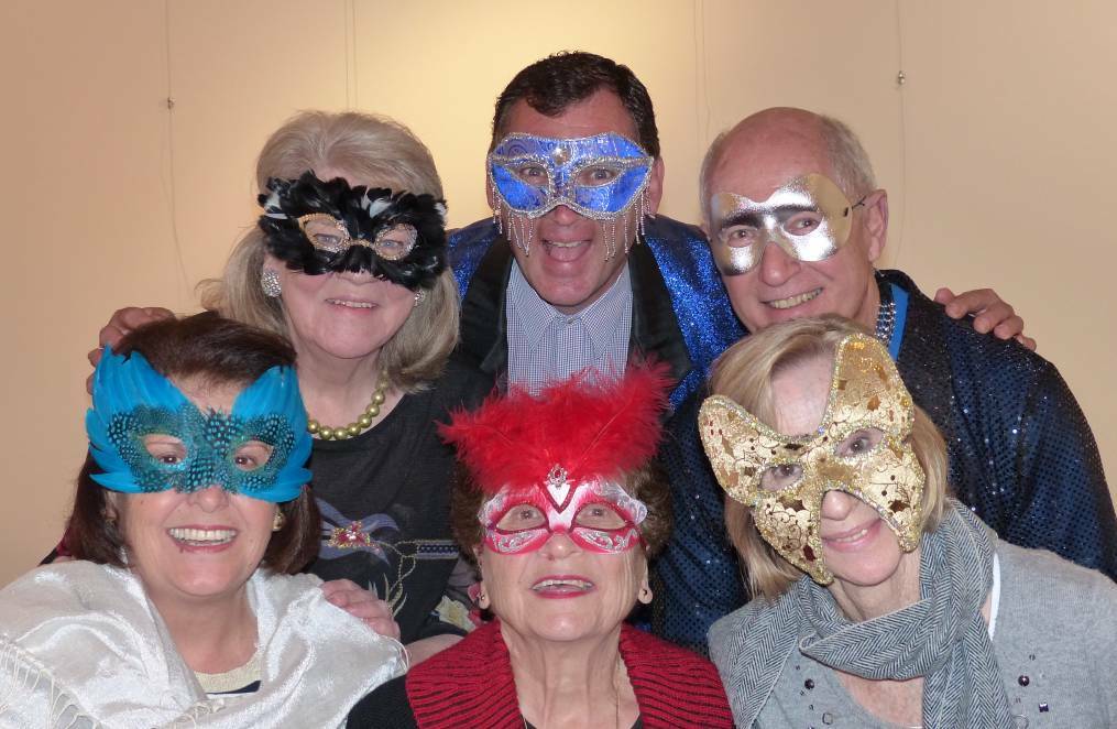 In 2014 Manning Winter Festival committee members Mon Saad, Mave Richardson, George Hoad, Val Audet and Susie Rack getting ready for the Magical Masked Ball during the Manning Winter Festival.