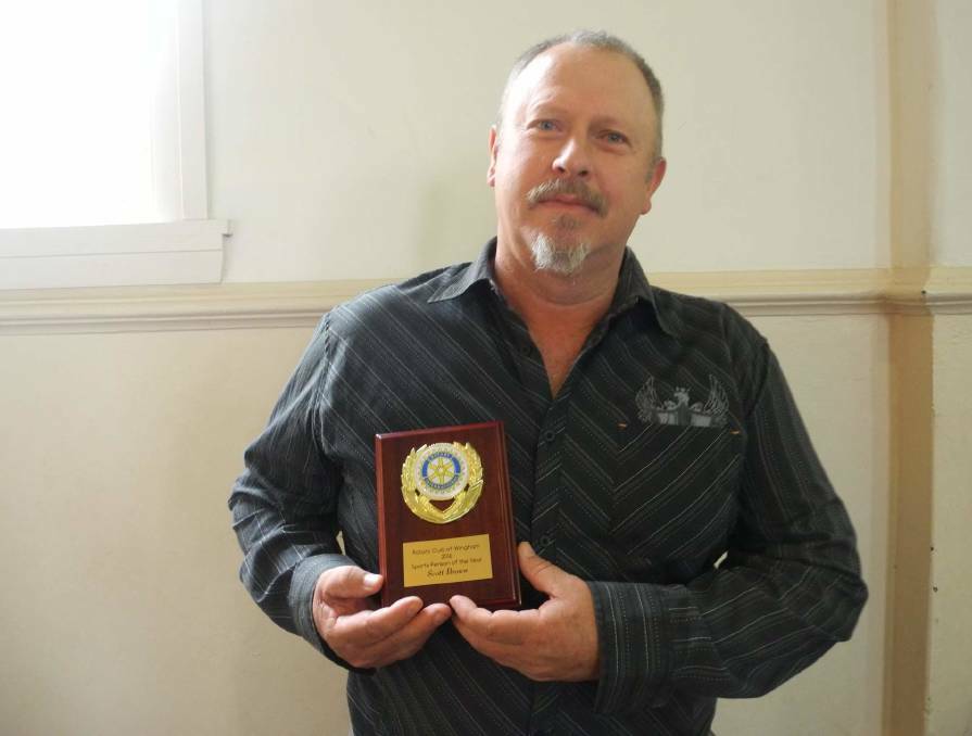 In January 2016 Wingham High School manual arts teacher and motorcycle racer Scott Brown was named the Rotary Sports Person of the Year. Who will be next?