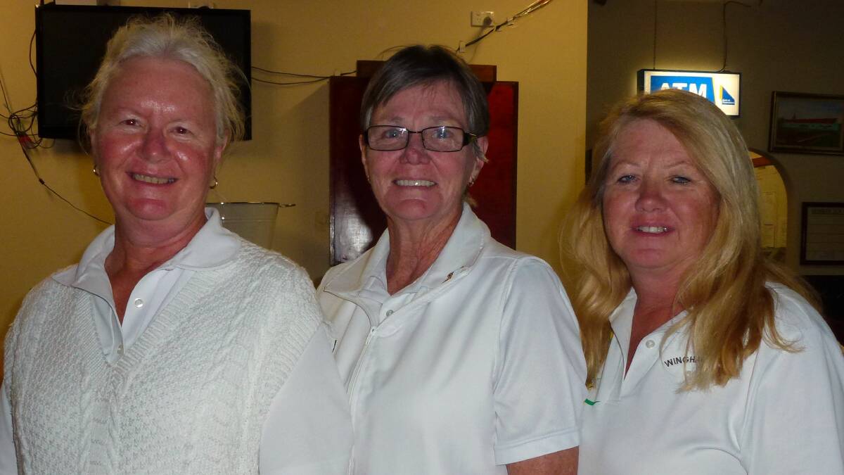 Last week's Greg Owen Triples winners Leonie Gilford, Claudia O'Donnell and Denise Matheson (skip).
