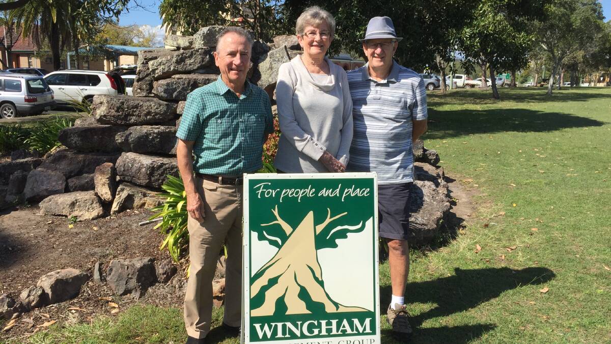 WAG president Allen Valentine, secretary Hilary Spackman and vice president Dennis Wisely. In the next 12 months WAG will rebuild the waterfall in Central Park. 