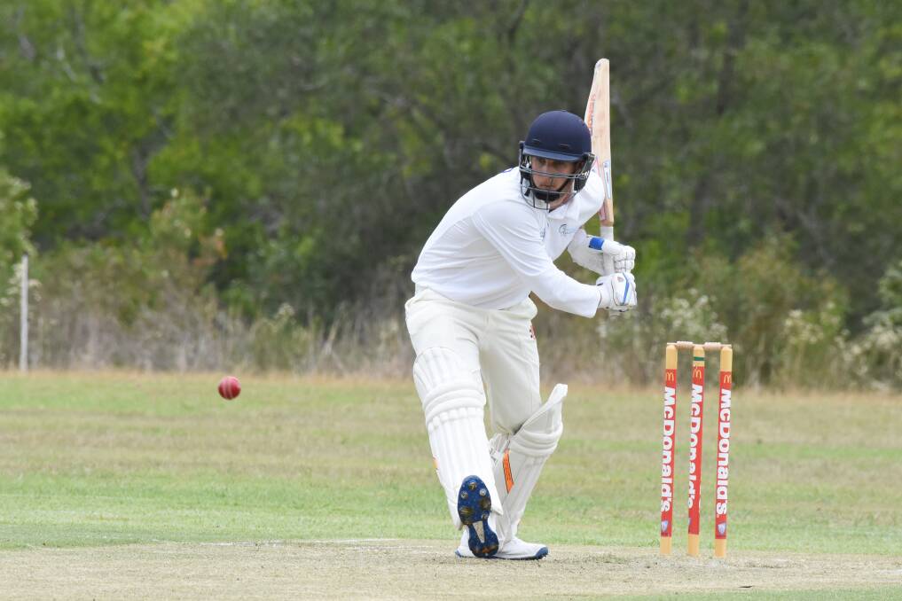 A hard hit: Wingham batted first in the match against Wauchope RSL at Cedar Party Reserve with captain Ben Scowen passing the half century to claim 58.