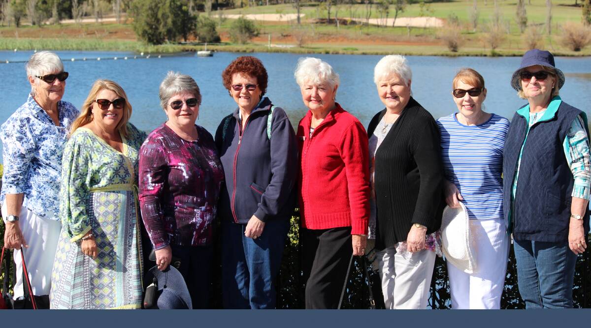 Garden club visit: From left Margaret Duncan, Lauren Newell, Janice Sutton, Margie Worth, Judy Townsend, Gloria Welsh, Vivienne Targett, Heather Sambell.