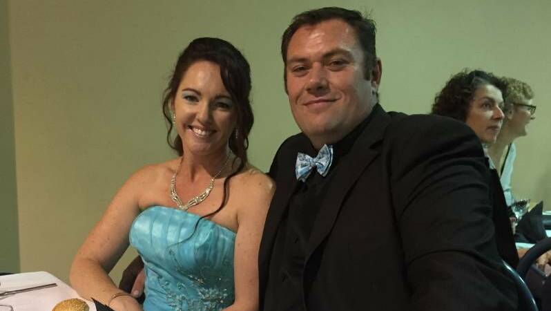Time to frock up: Nigel Pereira and Larissa Hardcastle were named the best dressed male and female at the 2015 Beef Barons Ball. Tickets for the 2017 ball are on sale now.