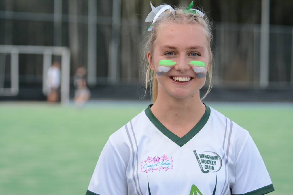 Rising star: Wingham High School's Jaime Hemmingway is juggling her year 12 studies with a hugely successful year of hockey. Photos: Scott Calvin