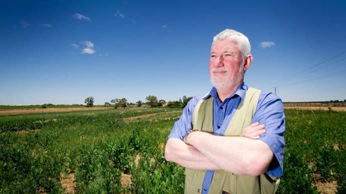 IRRIGATION CONCERNS: Mildura irrigator Jim Belbin is among those who have raised concerns about the roll out of the second stage of the Sunraysia Modernisation Project part two. Photo: Carmel Zaccone, Sunraysia Daily.