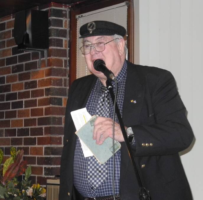 Local poet: Bob McMillan performing at a previous Bravehearts Poets' Breakfast for the Bonnie Wingham Scottish Festival.