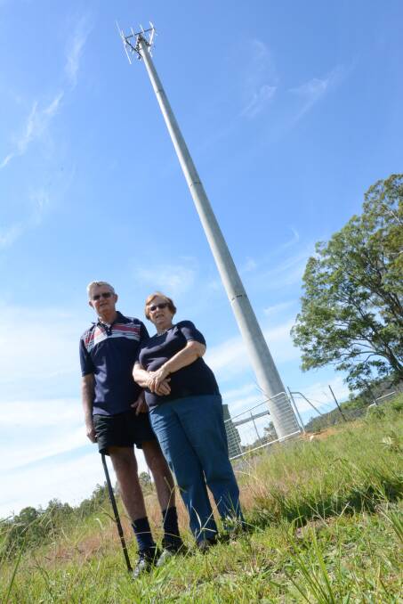 Brian and Loretta Joyne are more than happy to have the tower on their land. They'd be happier if it started working.