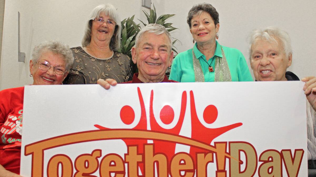 Bringing community together: Marion McDonald, Pamela May, Kevin Hall, Ronnie de Plater and Harold Smith. Photo: supplied