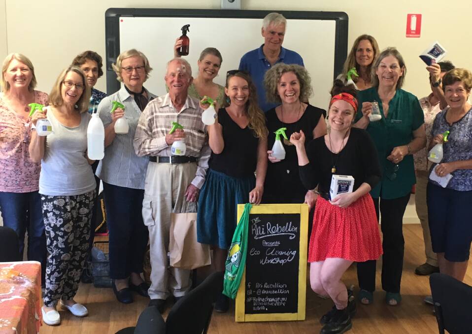 The free eco-cleaning workshops have been popular in Tuncurry.