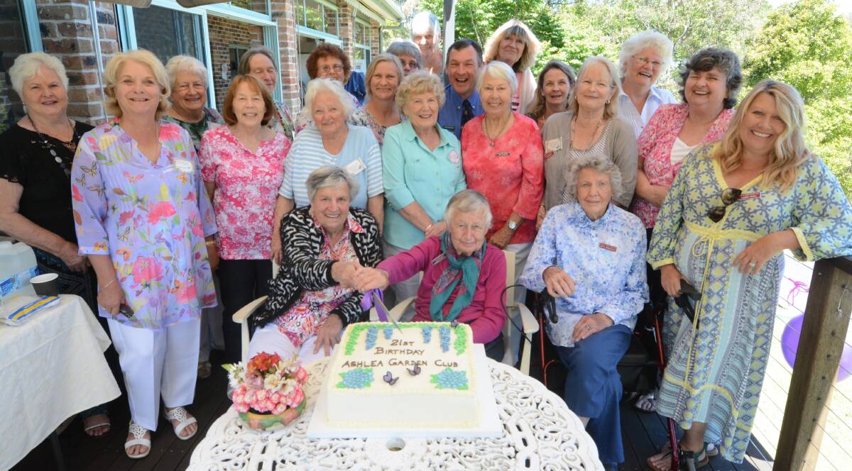 Happy birthday: Ashlea Town and Country Garden Club members past and present, celebrating the club's coming of age. Photo: Scott Calvin.