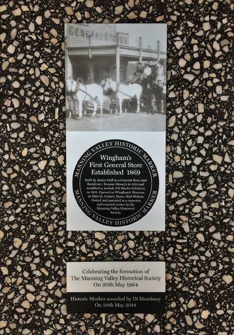 The historical marker in place at the Wingham Museum which was unveiled in 2014.