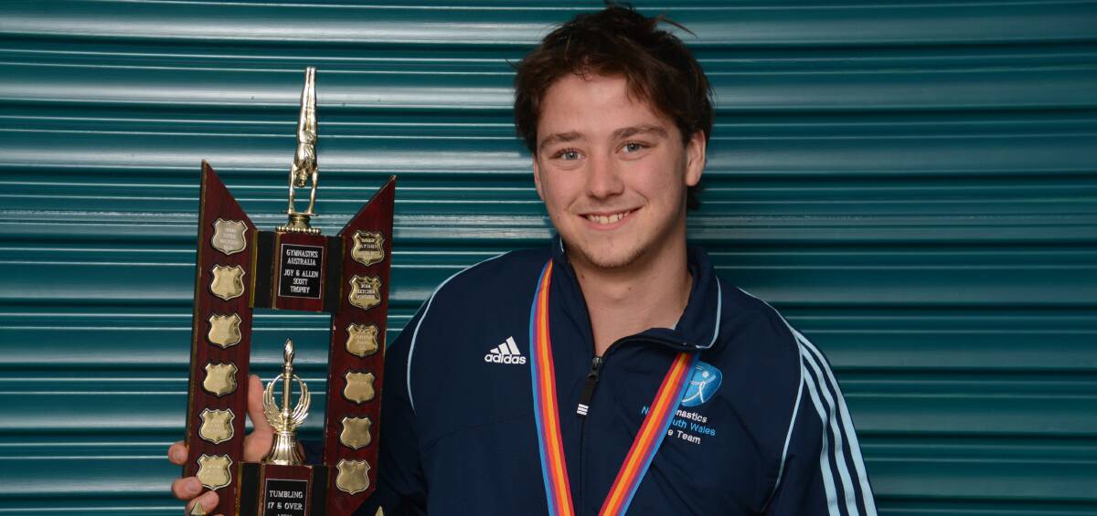 Off to Denmark: Ivan Jarvis's championship win has earned him a 12 month scholarship to a prestigious gymnastics school in Ollerup, Denmark. Pictures: Scott Calvin.