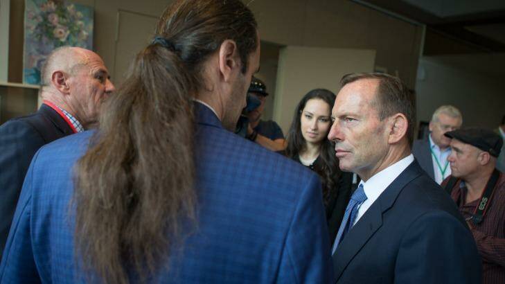 Tony Abbott at the Australian Federation of Ukrainian Organisations event. Photo: Jason South