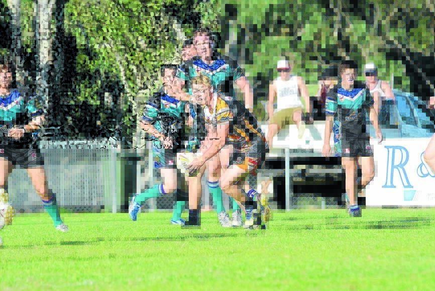 Move to five-eighth: Wingham's livewire Mitch Collins.