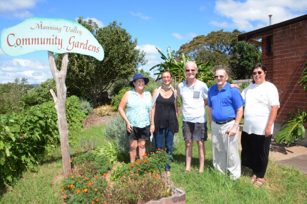 COMMUNITY GARDENS: It is a well appreciated resource by the Manning Valley community, including Bernie Sexton, Jane O'Dwyer, Marshall Neal, Cameron Holland and Judy Roberts.