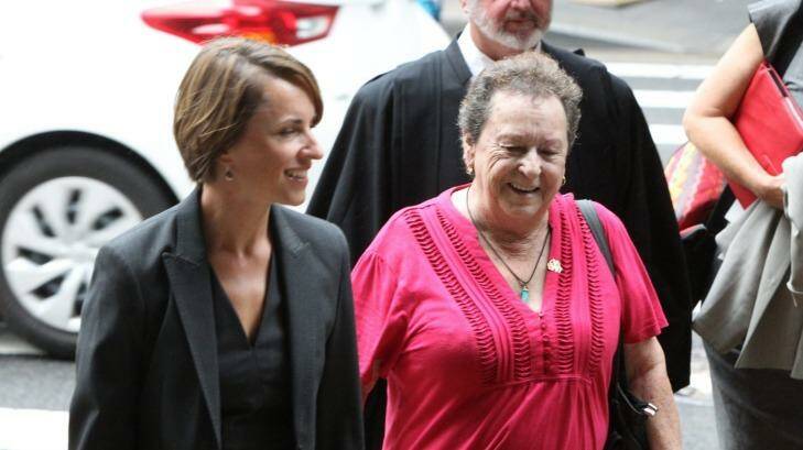Yvonne D'Arcy and Rebecca Gilsenan (left) leave the court after they lost the Federal Court case in 2013.   Photo: Peter Rae