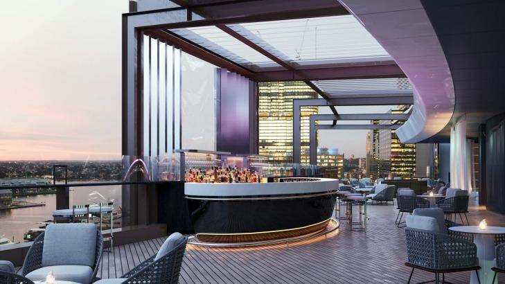 The rooftop bar at Hyatt Regency Sydney.