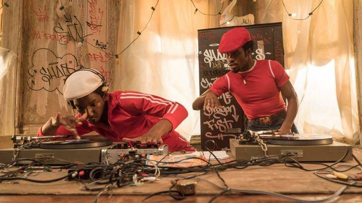 Mamoudou Athie (left) and Shameik Moore in <i>The Get Down</i>. Photo: David Lee/Netflix