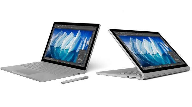 The Surface Book's tablet-like screen can attach to the base either way. Photo: Microsoft