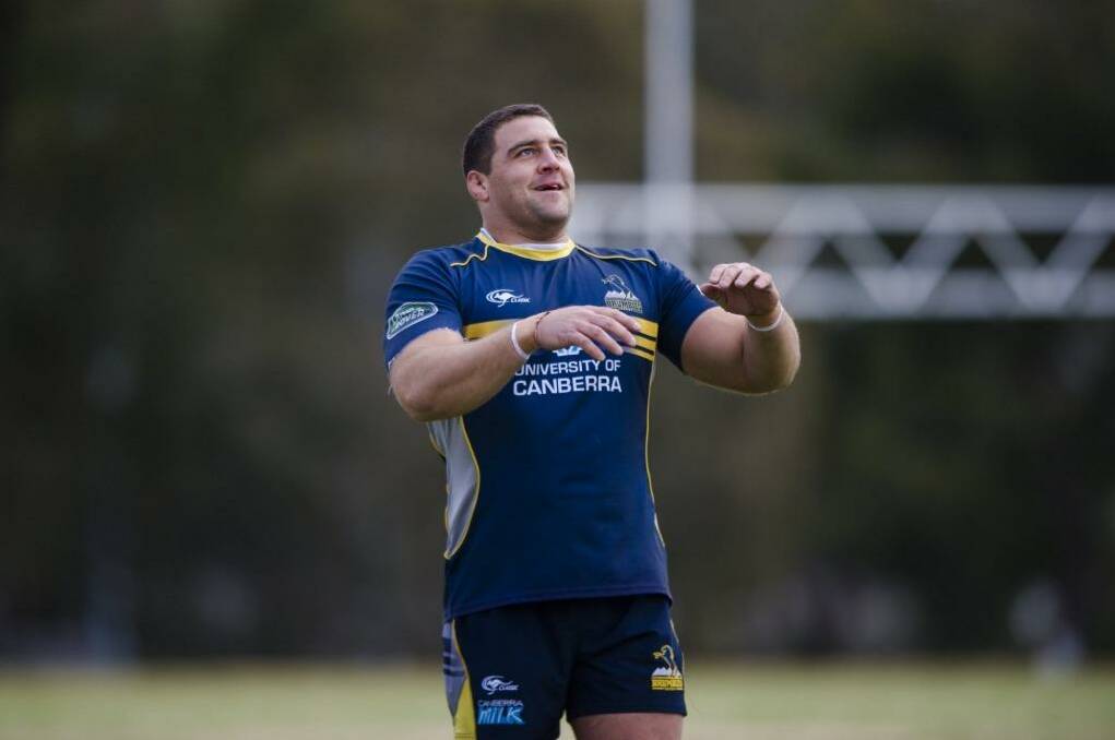 Brumbies hooker Josh Mann-Rea is third string for the Super Rugby side, but is getting his chance in gold due to injuries. Photo: Jamila Toderas