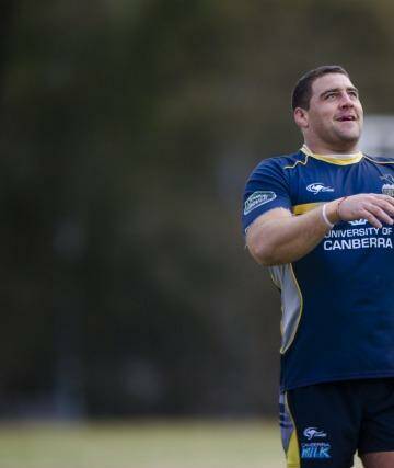 Brumbies hooker Josh Mann-Rea is third string for the Super Rugby side, but is getting his chance in gold due to injuries. Photo: Jamila Toderas