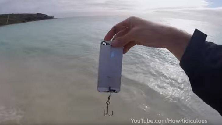 The novel lure used to hook the salmon. Photo: YouTube 