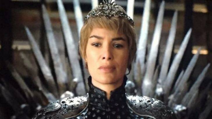 Long may she reign: Cersei takes her seat on the iron throne. Photo: HBO