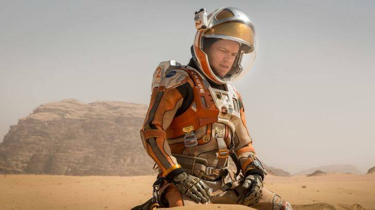 Battle for survival: Matt Damon in <i>The Martian</i>.