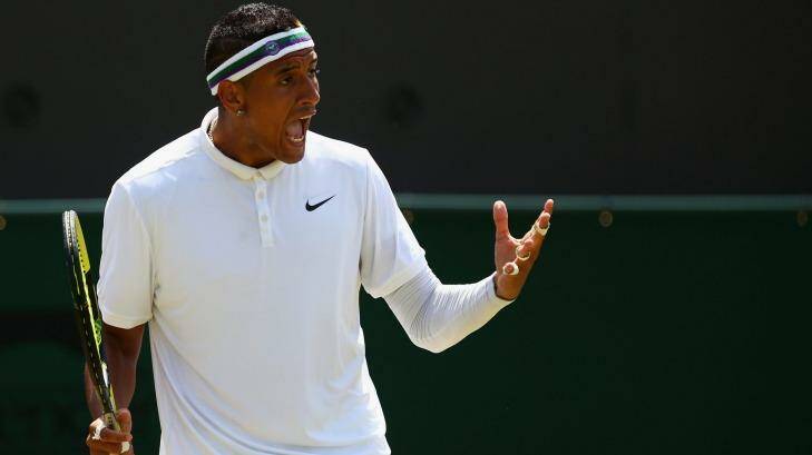Nick Kyrgios has been accused of ''tanking'' against Richard Gasquet.  Photo: Clive Brunskill