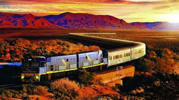 The great southern rail journey between the Pacific and Indian oceans involves three nights and four days of travel.