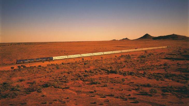 The Indian Pacific train near Broken Hill.  Photo: Supplied