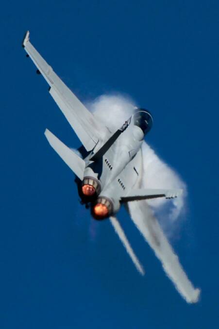 An F18F Super Hornet: national security committee to decide on air strikes. Photo: Eddie Jim 