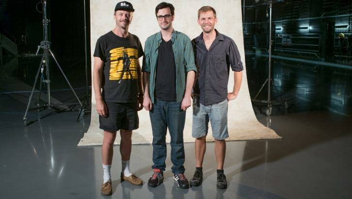 Kirk Docker, Nick McDougall, Aaron Smith present <i>You Can't Ask That</i>. Photo: ABC