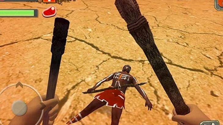 Players are warned to "beware of Aborigines" in the racist game, which requires players to kill Indigenous people in order to survive.  Photo: photos@smh.com.au