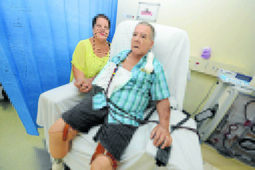 Donna and Chris Price of Wingham endure emotional, physical and financial stress when forced to seek cardiac treatment at John Hunter Hospital in Newcastle. 
