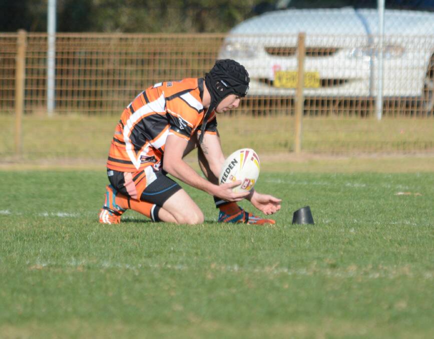 Winger Michael Bailey will handle the goal kicking duties for Wingham in Sunday's Group Three Rugby League grand final against Port Macquarie. His long range intercept try clinched Wingham's win in the final.