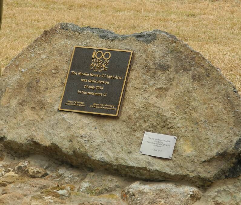 The Neville Howse VC Rest Area in Elands was opened in July 2014 as part of the new Wingham-Wauchope Remembrance Drive 
