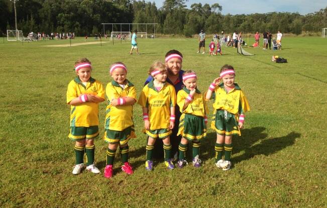 The Wingham Wanderers U6 team, pictured including Lucy "Goosey", Lorelei "lozza”, Neve "pink boots", Halle "loose tooth" and Charli "the dribble queen"