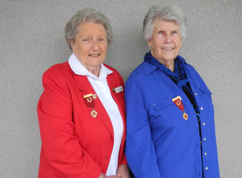 Long serving Wingham Red Cross member Lorraine Simpson and patron Von Hobson. Lorraine has been in the Wingham Red Cross since 1957 and Von since 1959.
