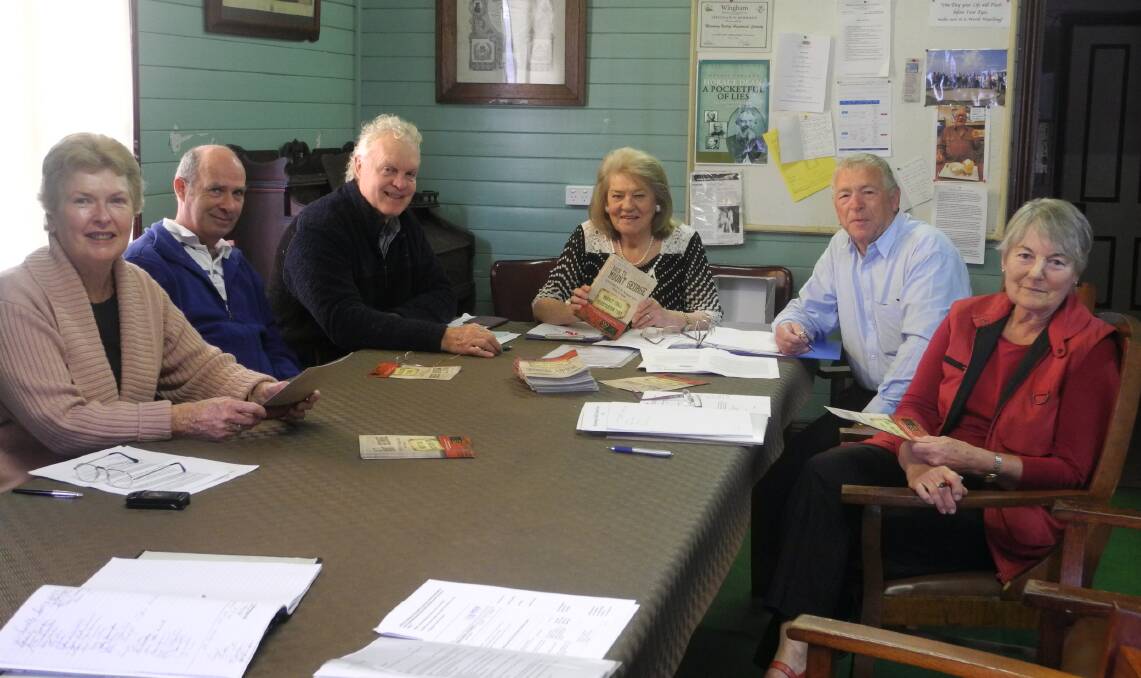 Committee members Barbara Waters, Christopher Carter, Terence Callanan, Mave Richardson, Terry Gould and Judy Yarrington meet to discuss plans for the Anzac commemorations in Mt George.