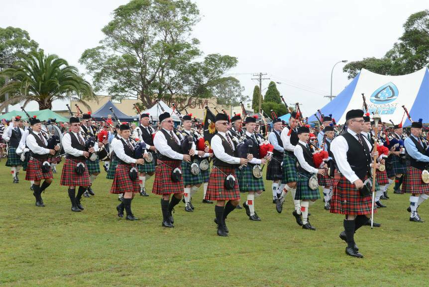 Central Park in Wingham during the 2014 Bonnie Wingham Scottish Festival
