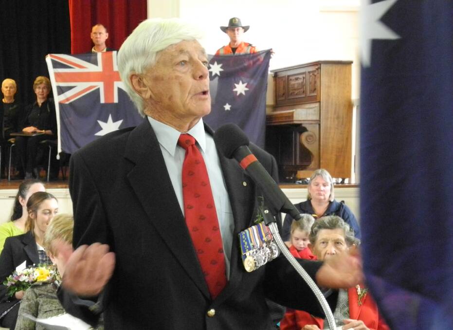 Wingham 2014 Anzac Day main service in the Town Hall
