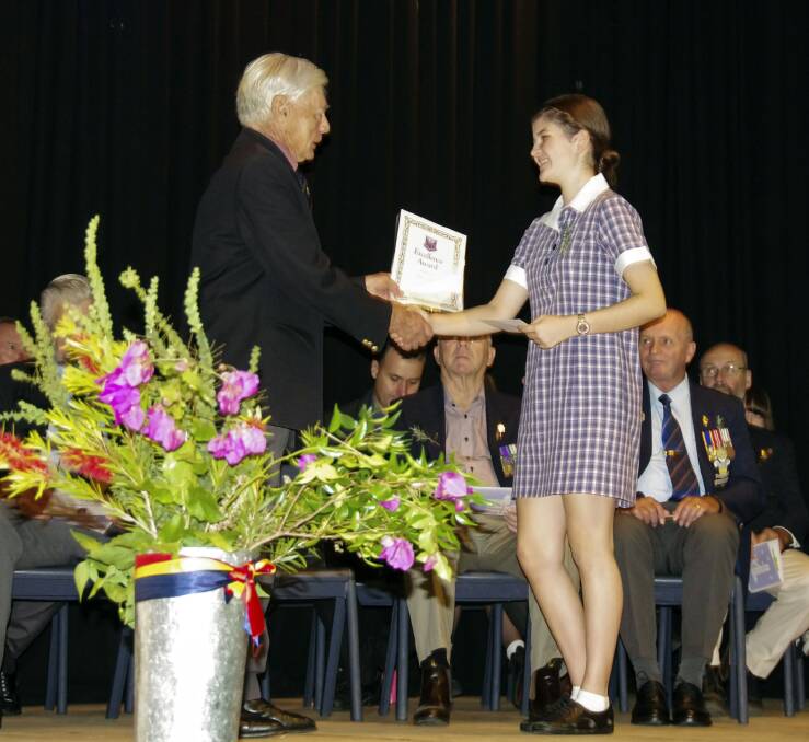 Student awarded for her touching Gallipoli essay